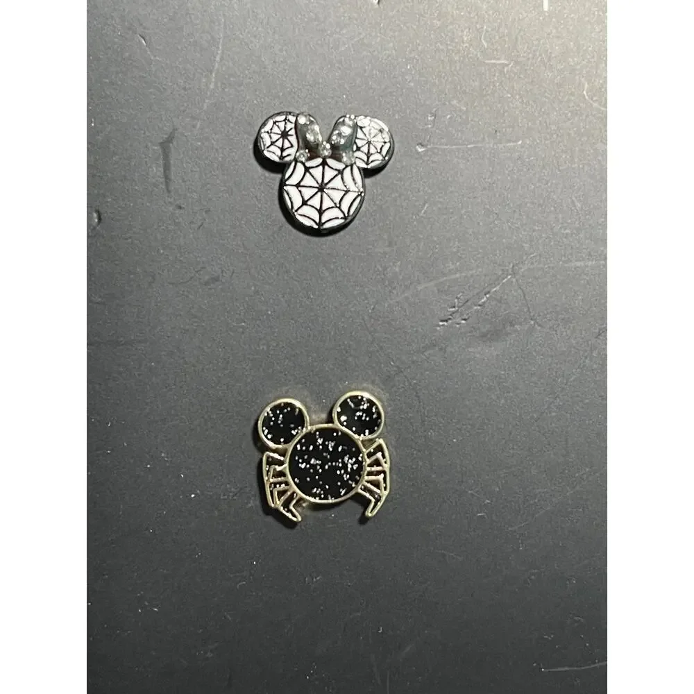Disney Baublebar Mickey Mouse Halloween Earrings 2 pairs NEW Spider & Spiderweb